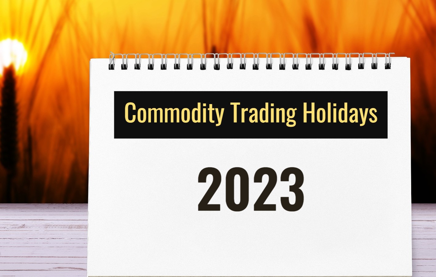 Commodity Trading Holidays